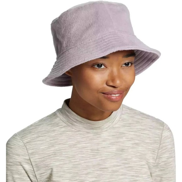 Alpine Design Accessories - Alpine Design Brushed Bucket Hat Women OSFM Light Purple Faux Fur Winter Warm